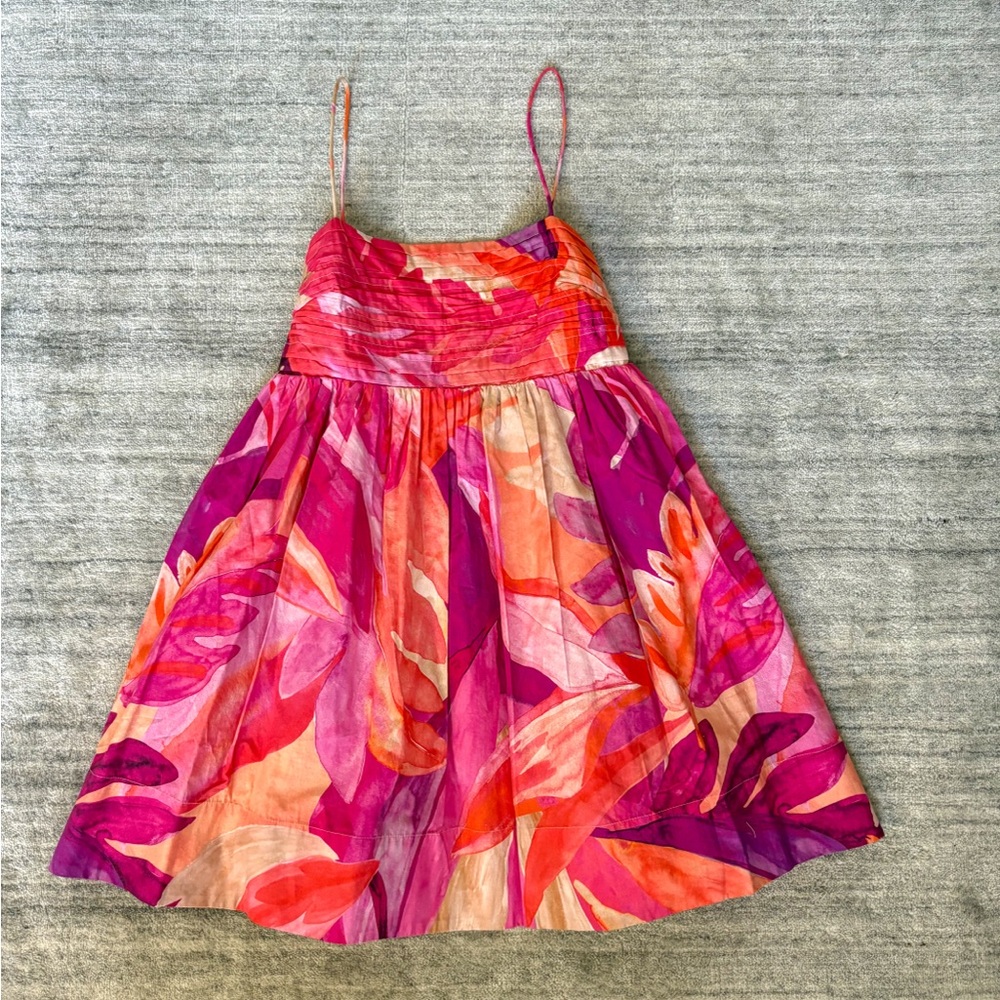 H&M Pink and Orange Mini Dress